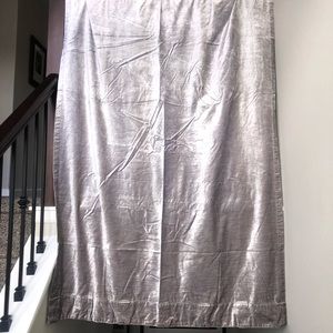 West Elm Luster Velvet Curtain - Platinum set of 2